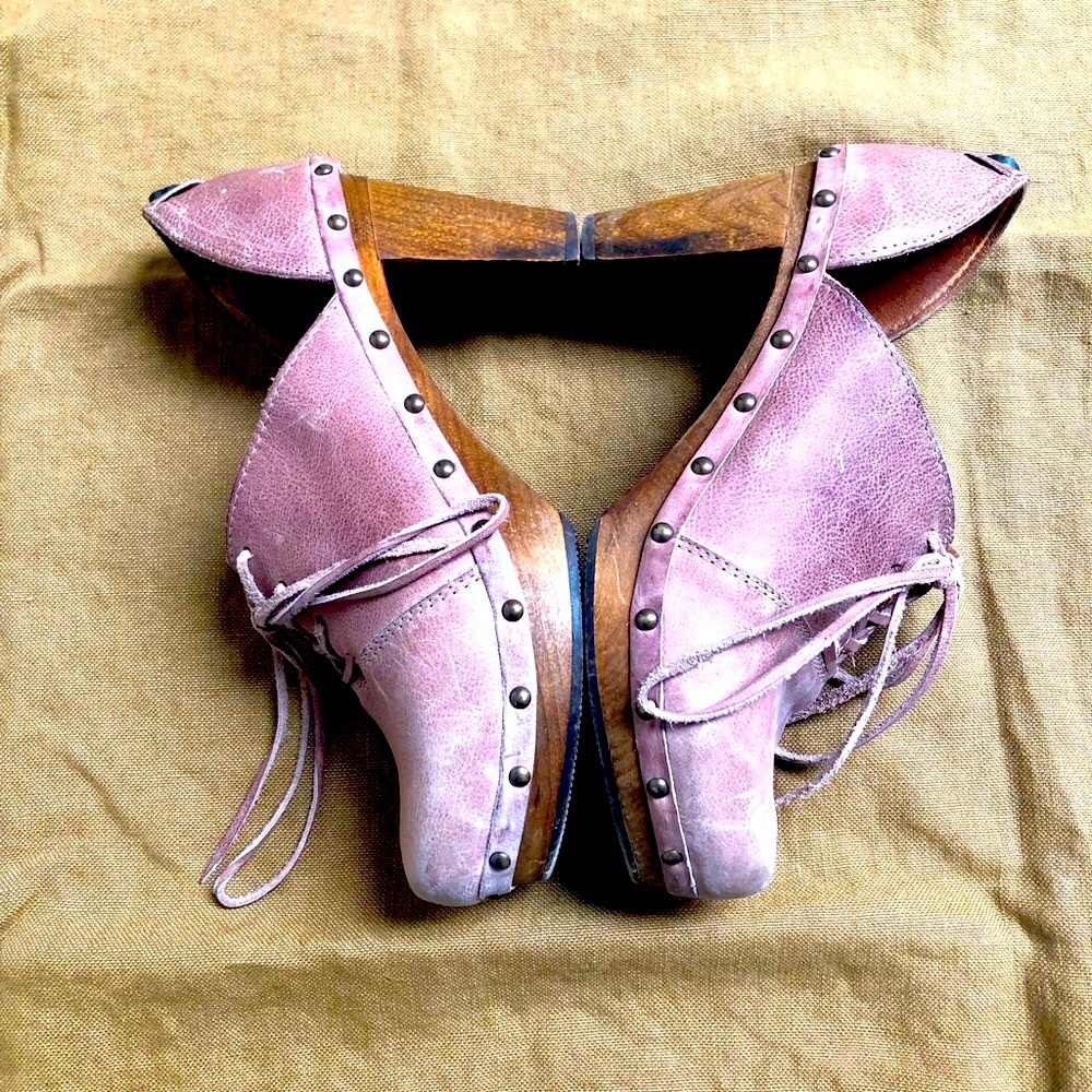 Rose Color Danish Clog Heels